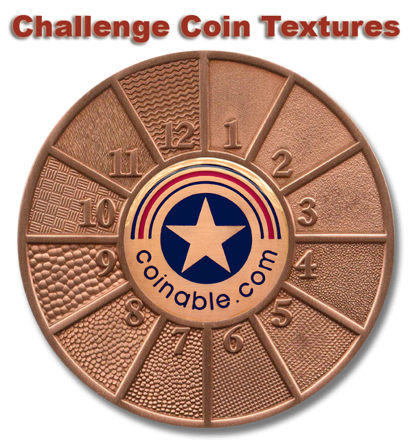 Challenge Coin Textures built into the 3D die