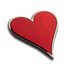 2 inch, Nickel, Heart Shaped Card Guard