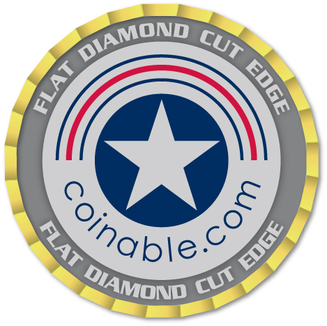 Flat Diamond Cut Edge - Challenge Coin - After Plating